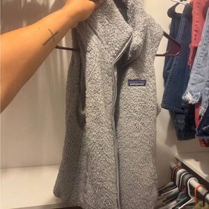 Patagonia Gray Fleece Vest Outdoor Essential